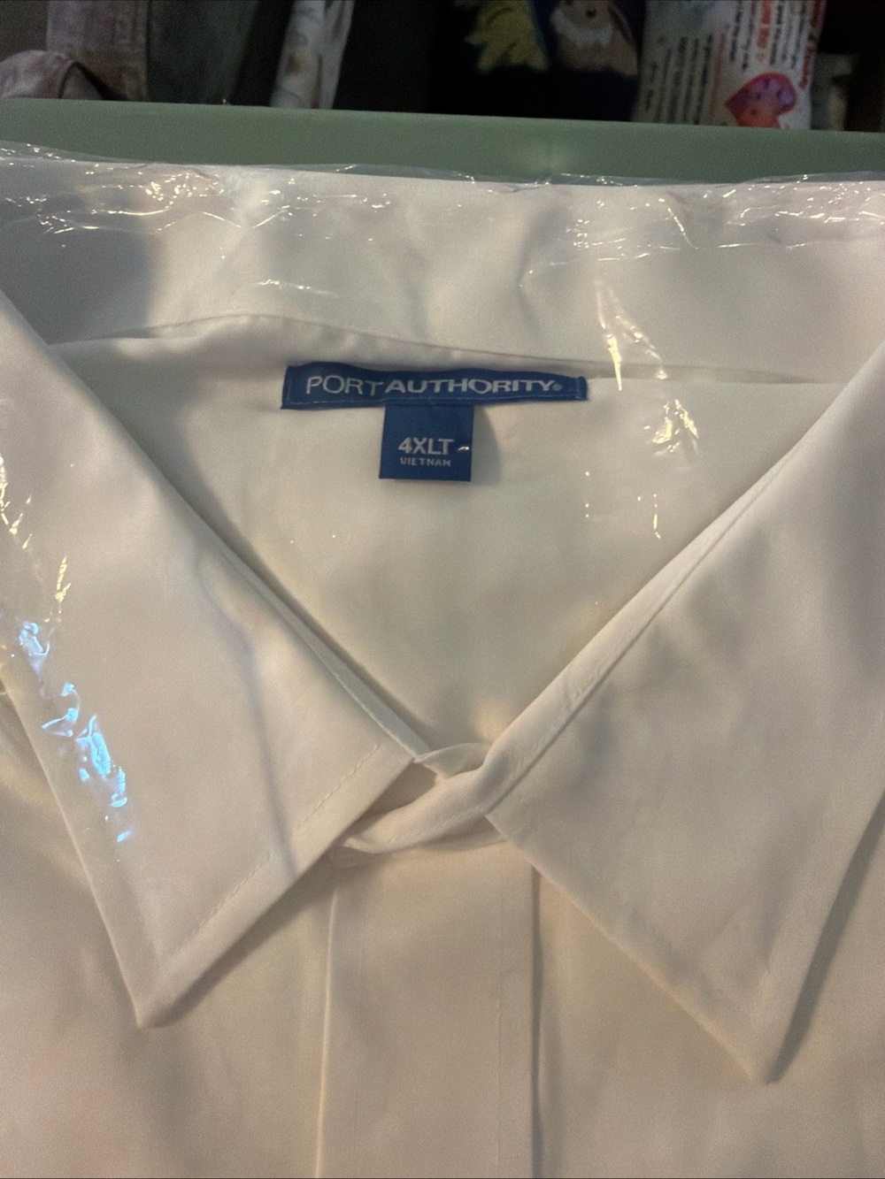Port Authority White Men's Dress Shirt - Point Collar
